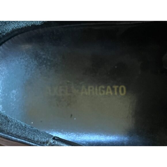 AXEL ARIGATO Black Leather Lace Up Distressed Loafer Sneaker Shoes Mens Size 12 - Picture 3 of 8